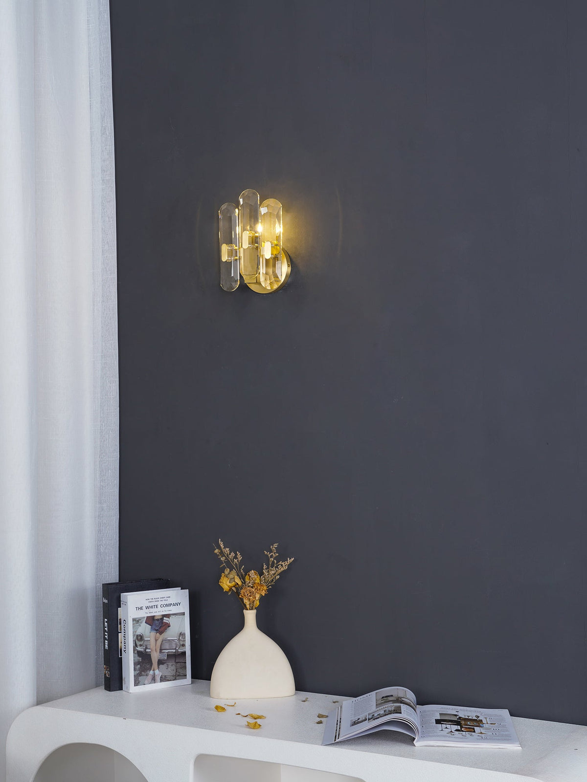 Gevon Postmodern Luxury Crystal Sconce Wall Lamp