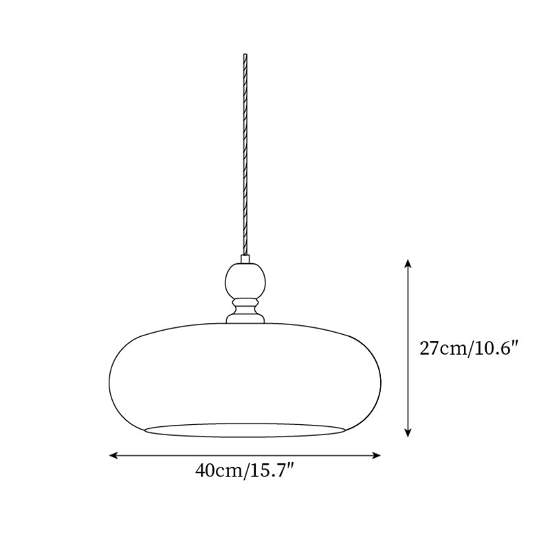 Arthur Amber Glass Shade Pendant Light