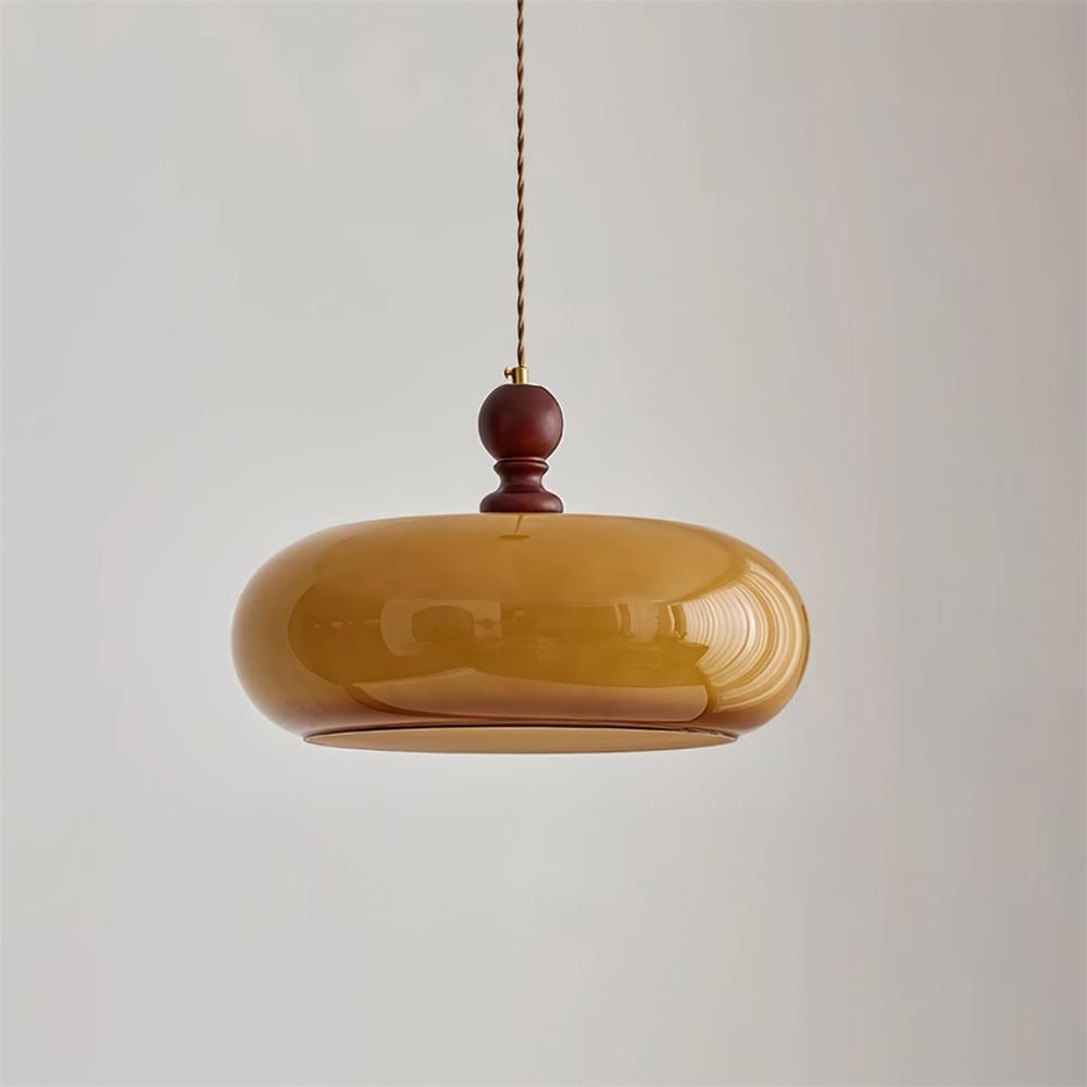 Arthur Amber Glass Shade Pendant Light