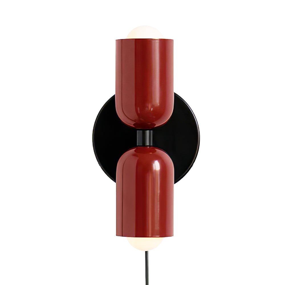 Teriielle Wall Lamp Green Black Minimalist Plug-In
