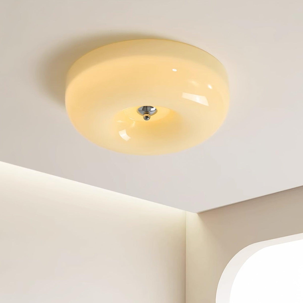 Rosemont Swirl Glass Flush Mount Ceiling Light