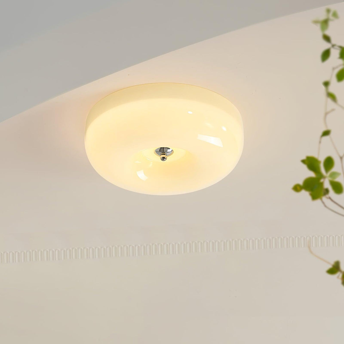 Cam Modern Minimalist Swirl Glass Ceiling Lamp