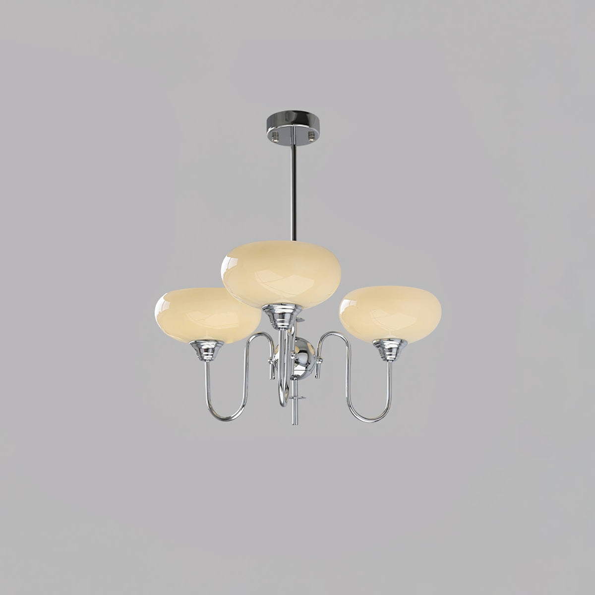 Nidorot Vintage LED Metal Multi Lampshade Creamy White Yellow Bulbs Luxury Bedroom Living Room Pendant Light, Gold/Chrome