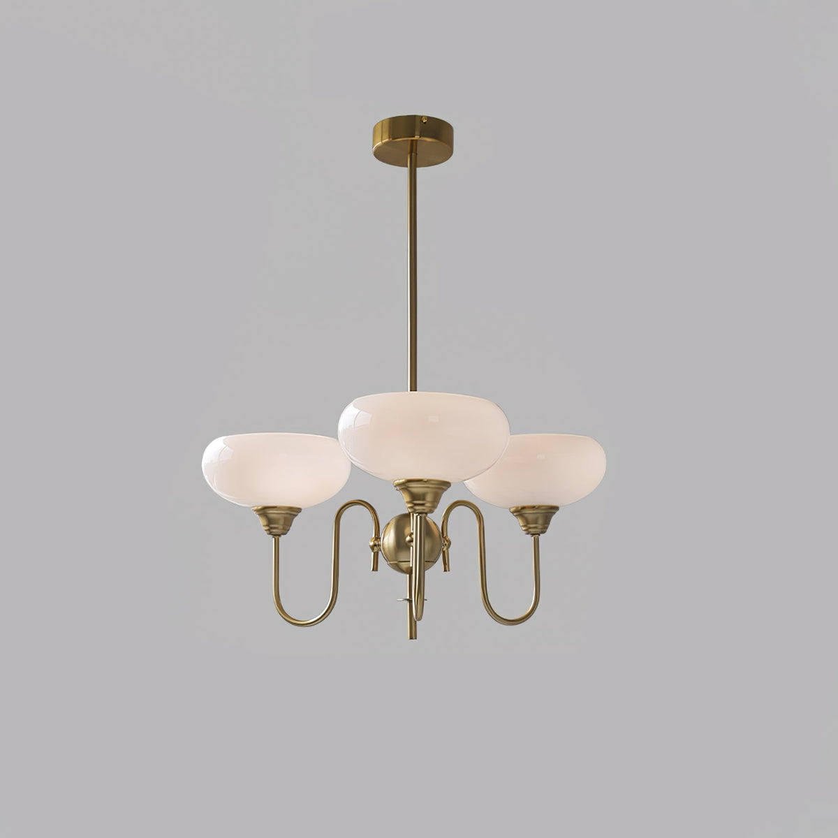 Nidorot Vintage LED Metal Multi Lampshade Creamy White Yellow Bulbs Luxury Bedroom Living Room Pendant Light, Gold/Chrome