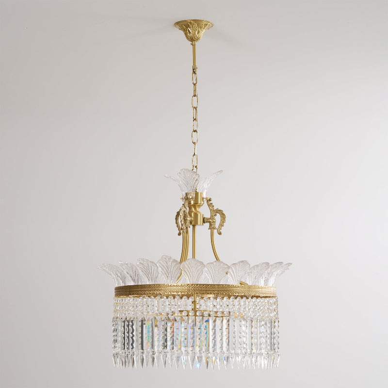 Cabopen Chandelier Brass & Crystal