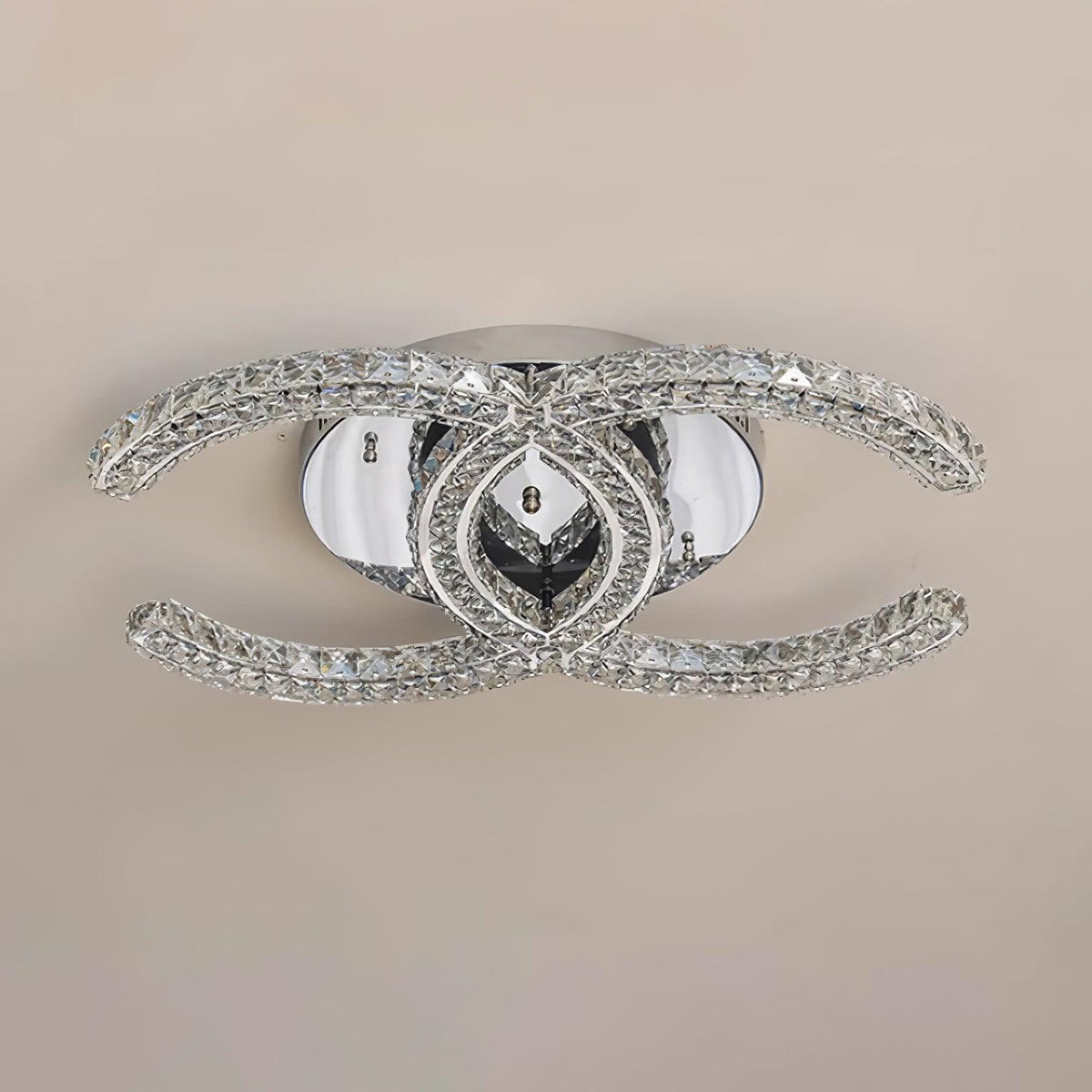 Gikibas Crystal Ceiling Light Double C