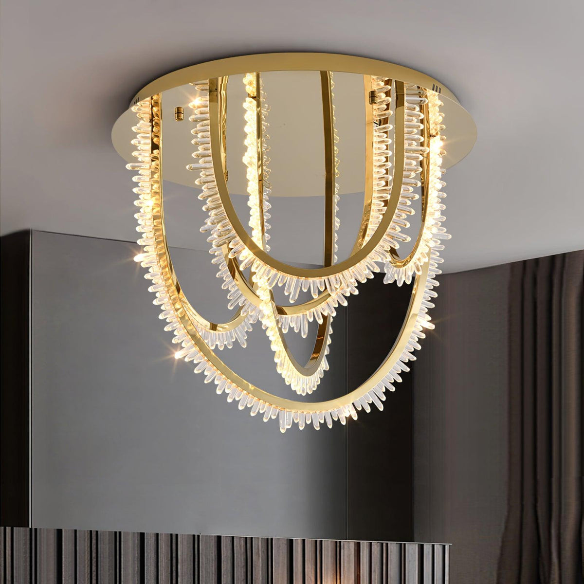 Crystal Individual Creativity Corde Crystal Ceiling Light