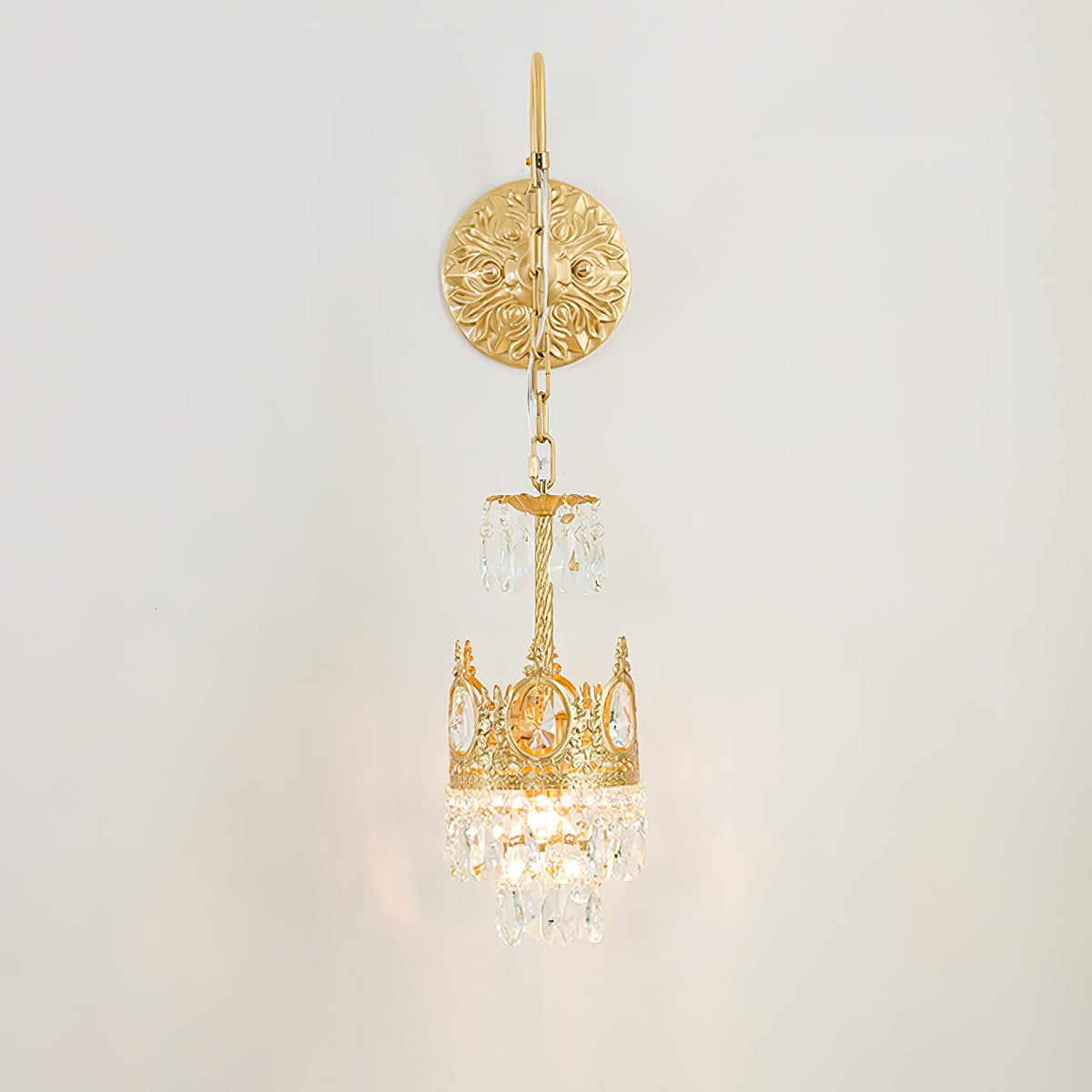 Crystal Crown Wall Light