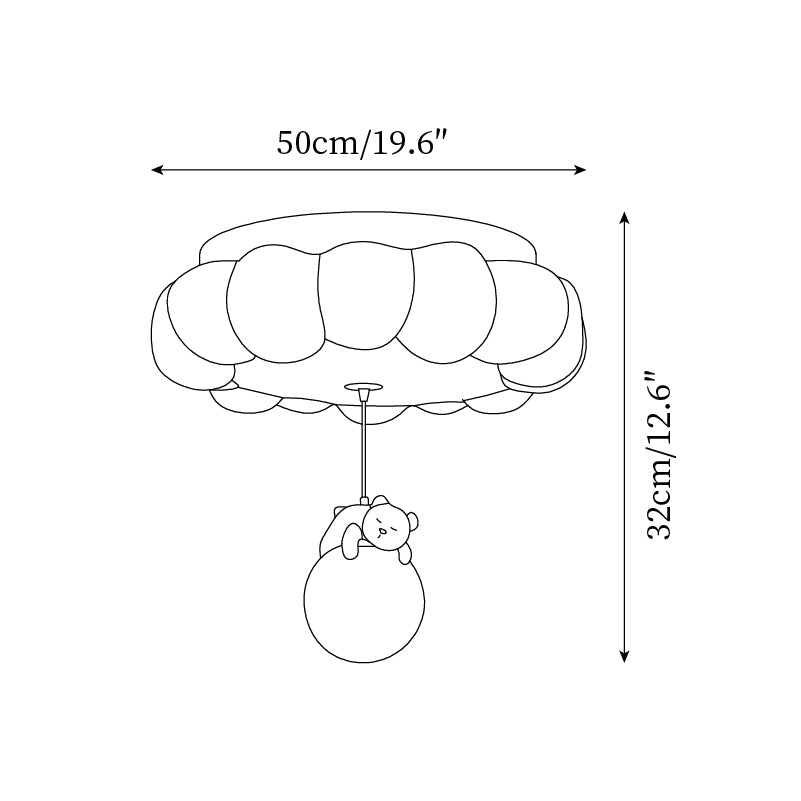 Zanaget Cute Cake Bear Ceiling Light