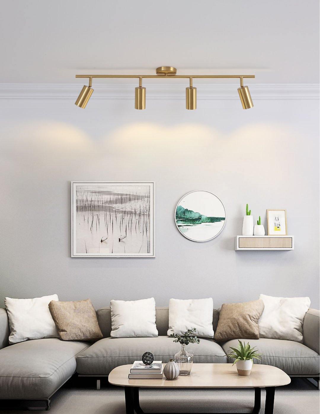 Grover Rotatable Brass Spotlight Wall Light
