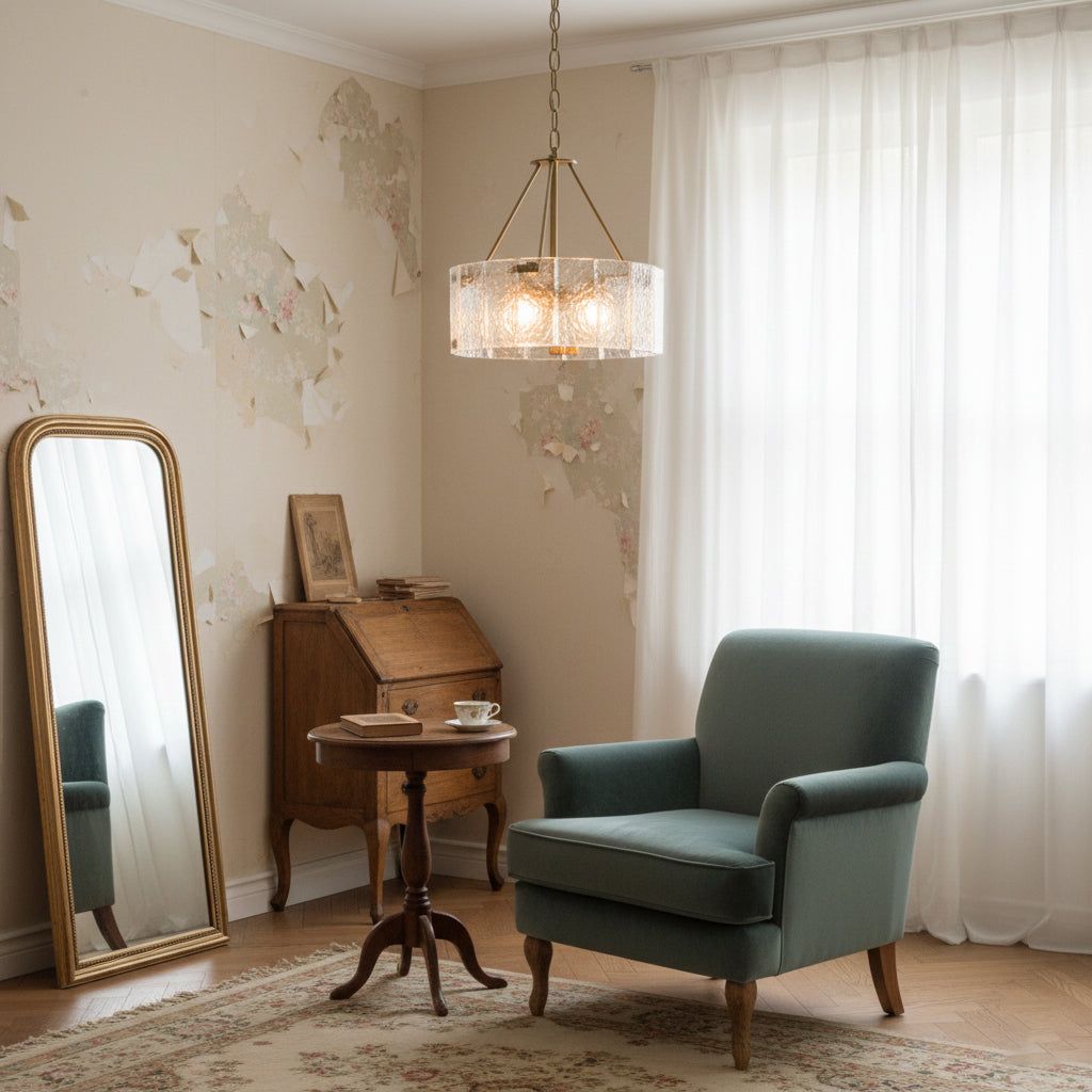 Virelix Glass Drum Chandelier