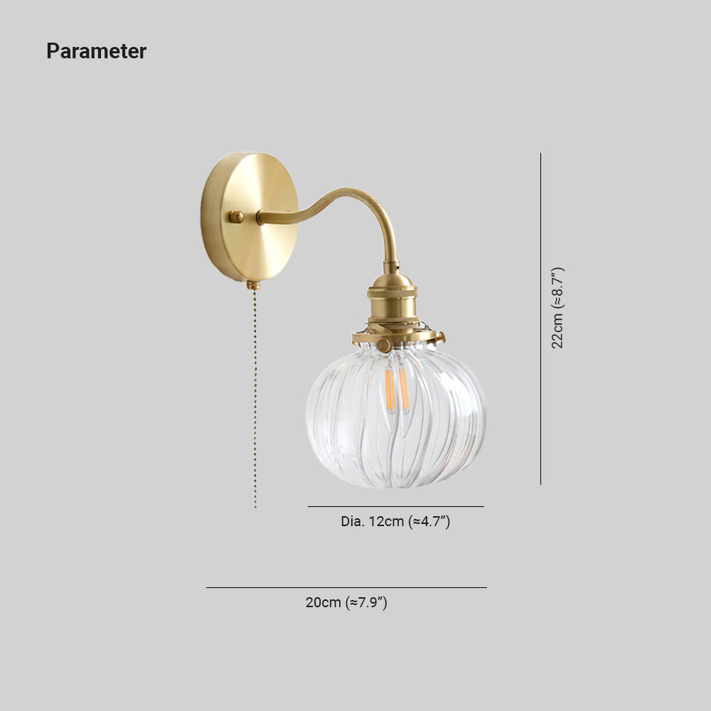 Jaladid Vintage Glass Wall Lamp