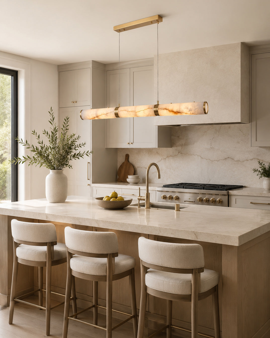 Garonne Alabaster Linear Chandelier