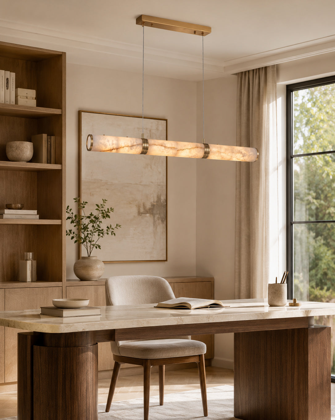 Garonne Alabaster Linear Chandelier