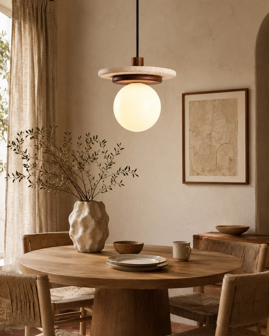 Farren Travertine Pendant Light