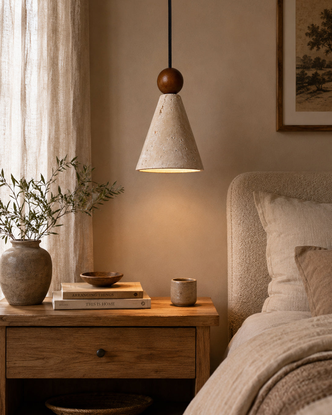 Canyon Travertine Pendant Light