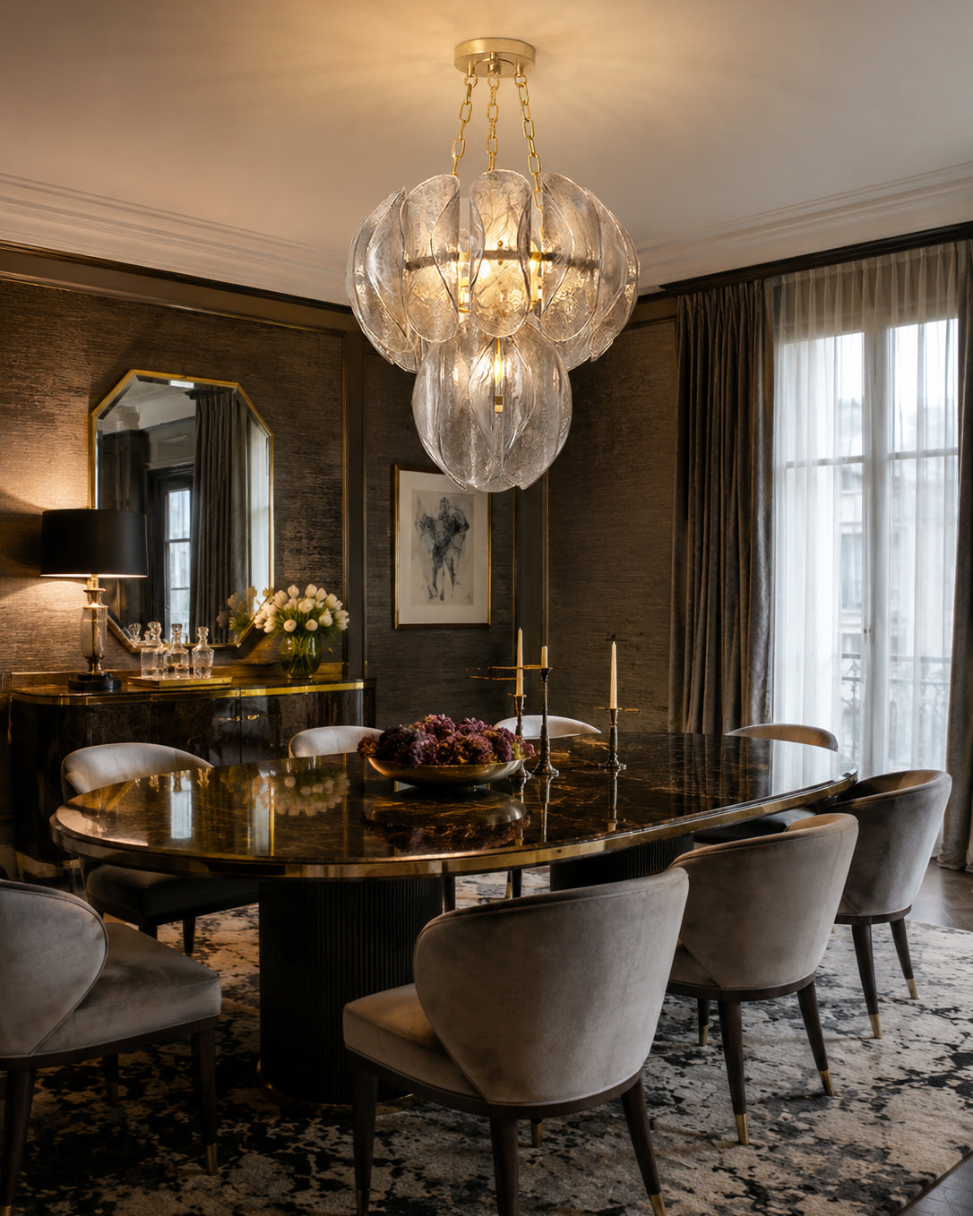 Salinger Glass Chandelier