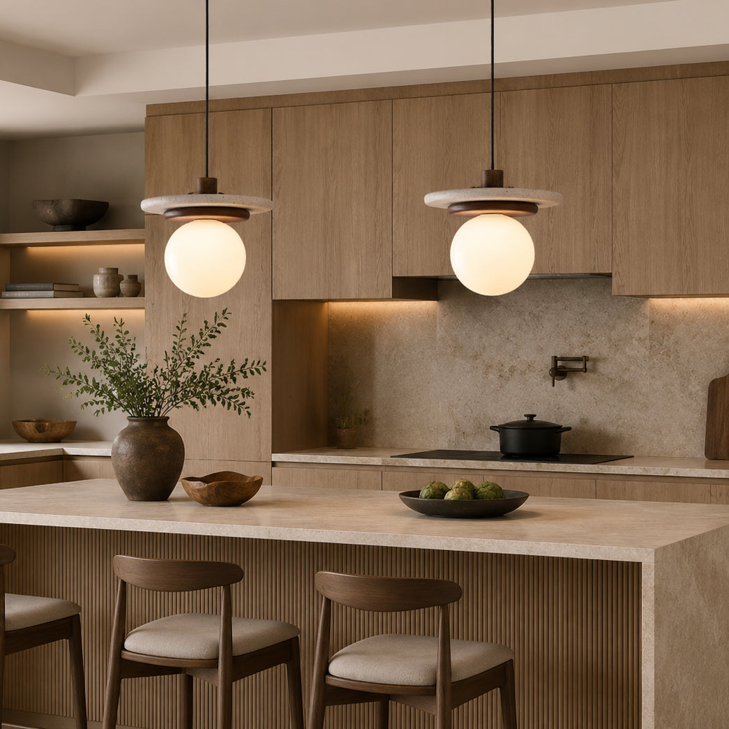 Farren Travertine Pendant Light