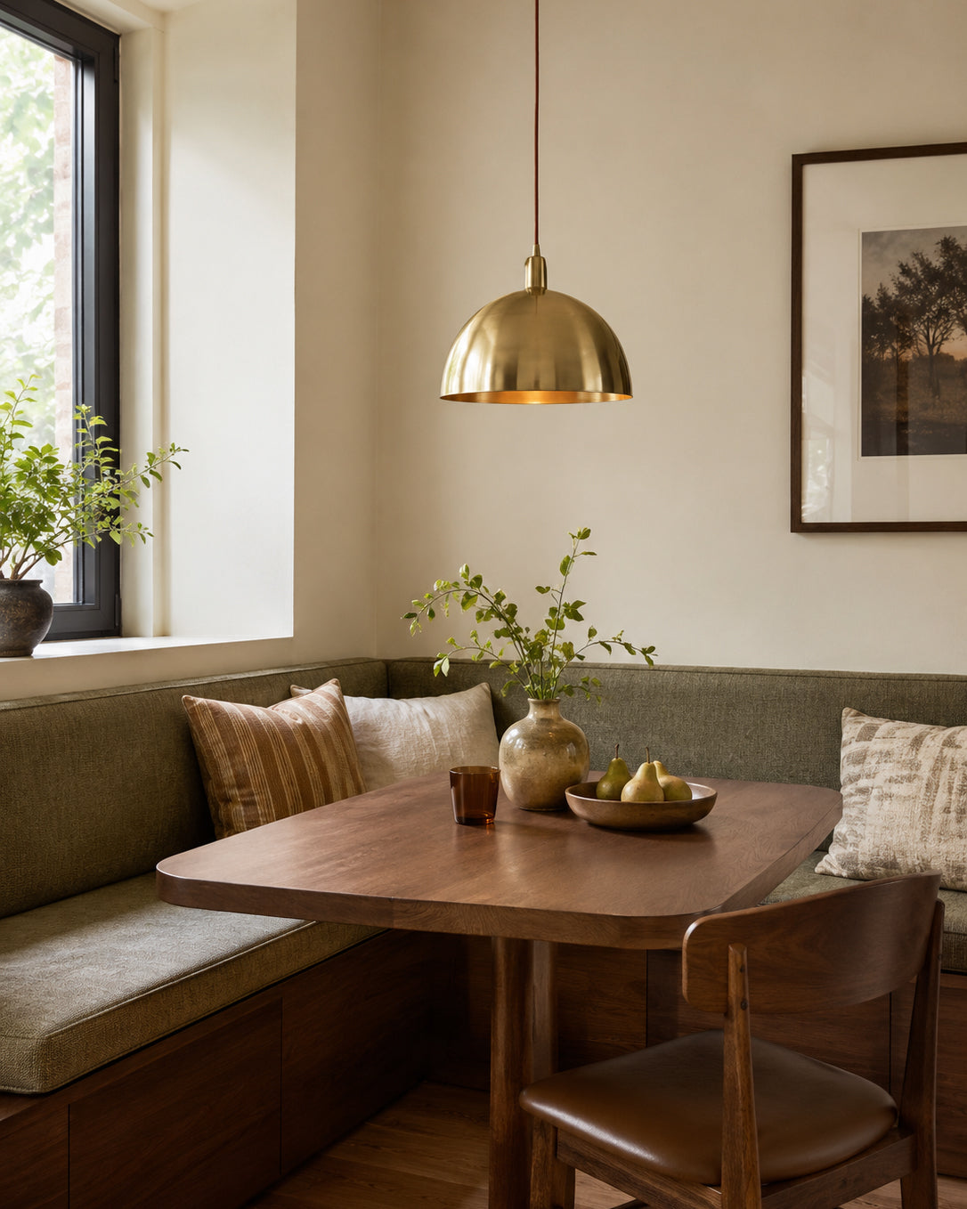 Tondo Dome Brass Pendant Light