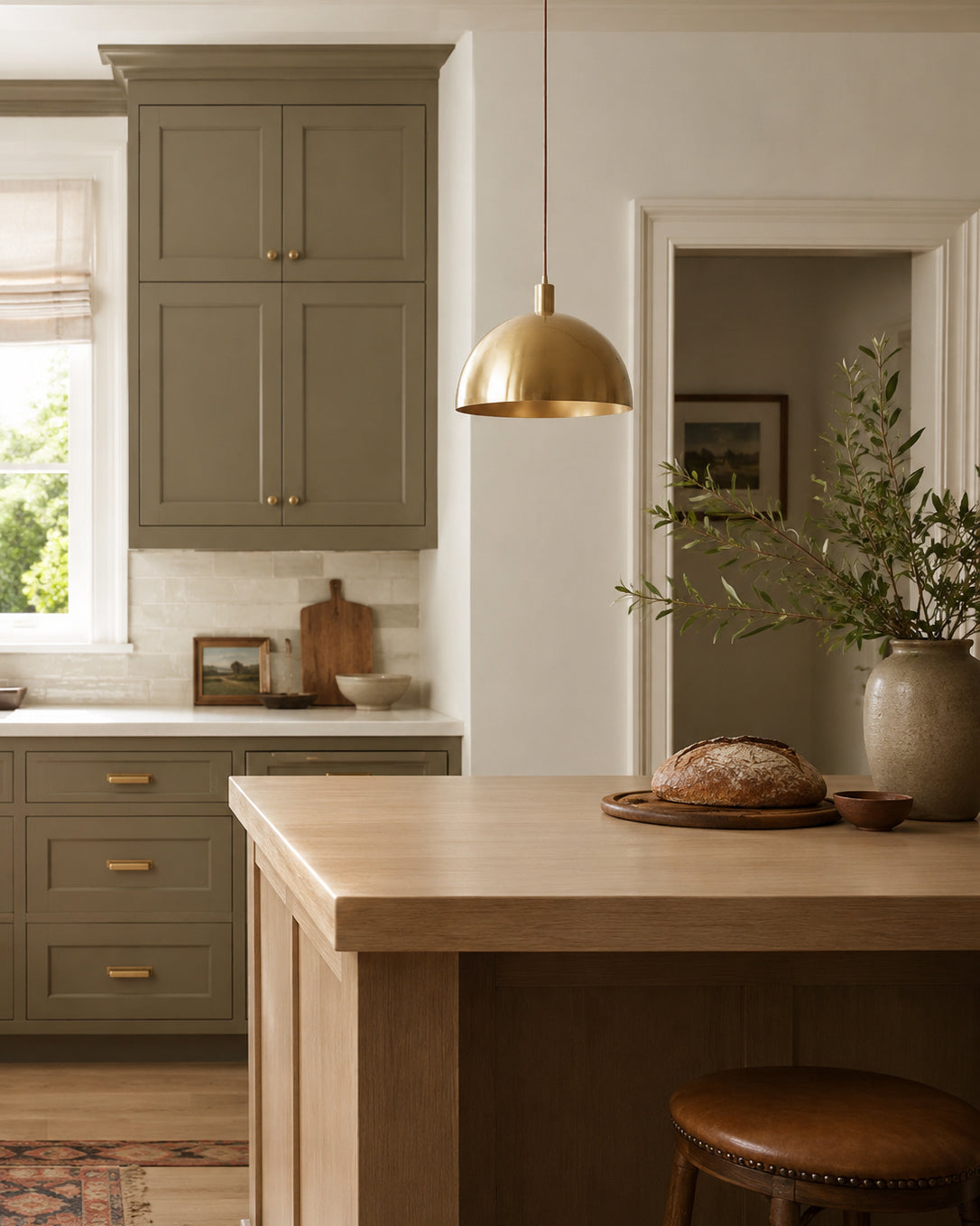 Tondo Dome Brass Pendant Light