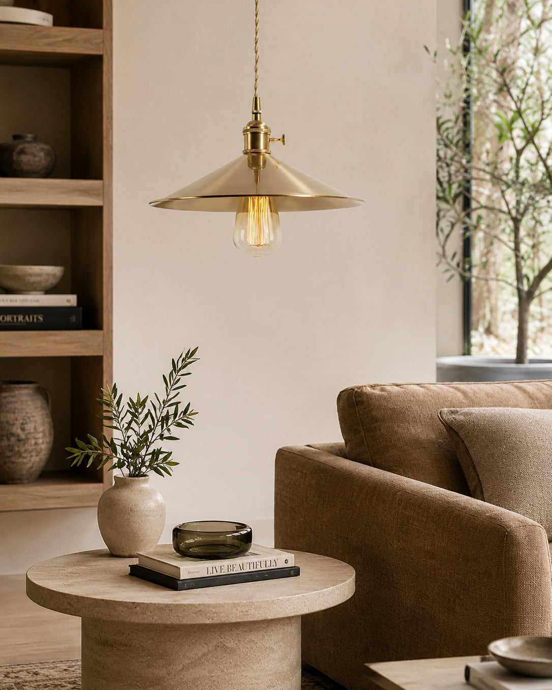 Alberta Brass Pendant Light
