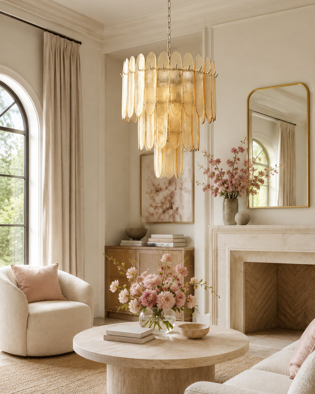 Catalina Glass Waterfall Chandelier