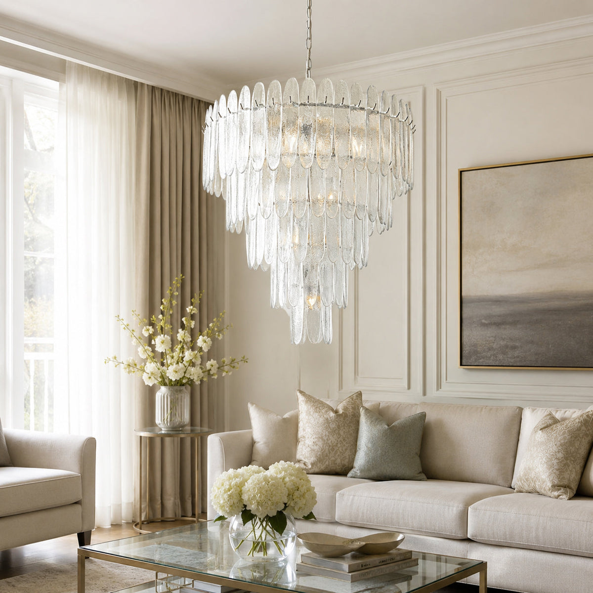 Catalina Glass Waterfall Chandelier