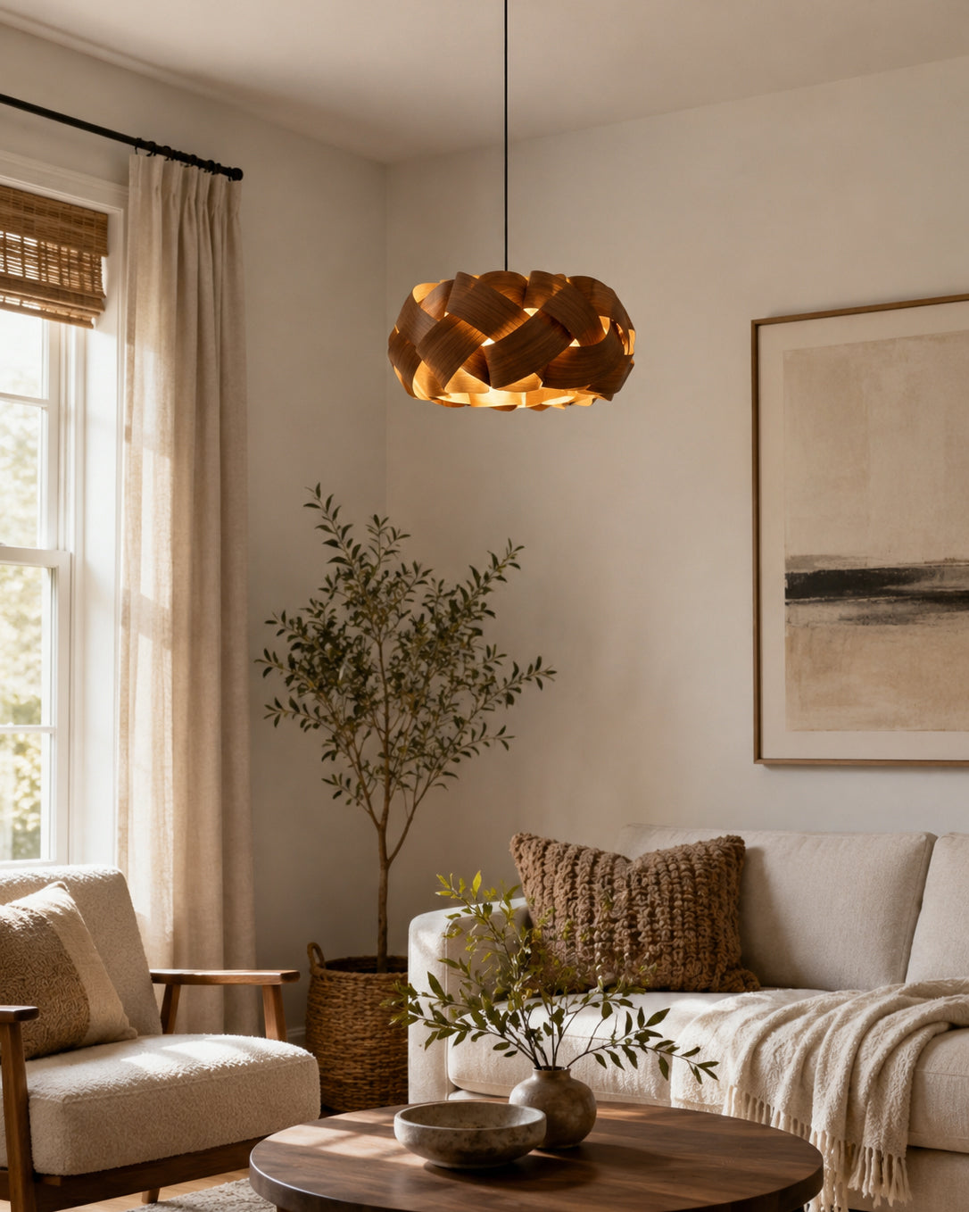 Morna Wood Pendant Light