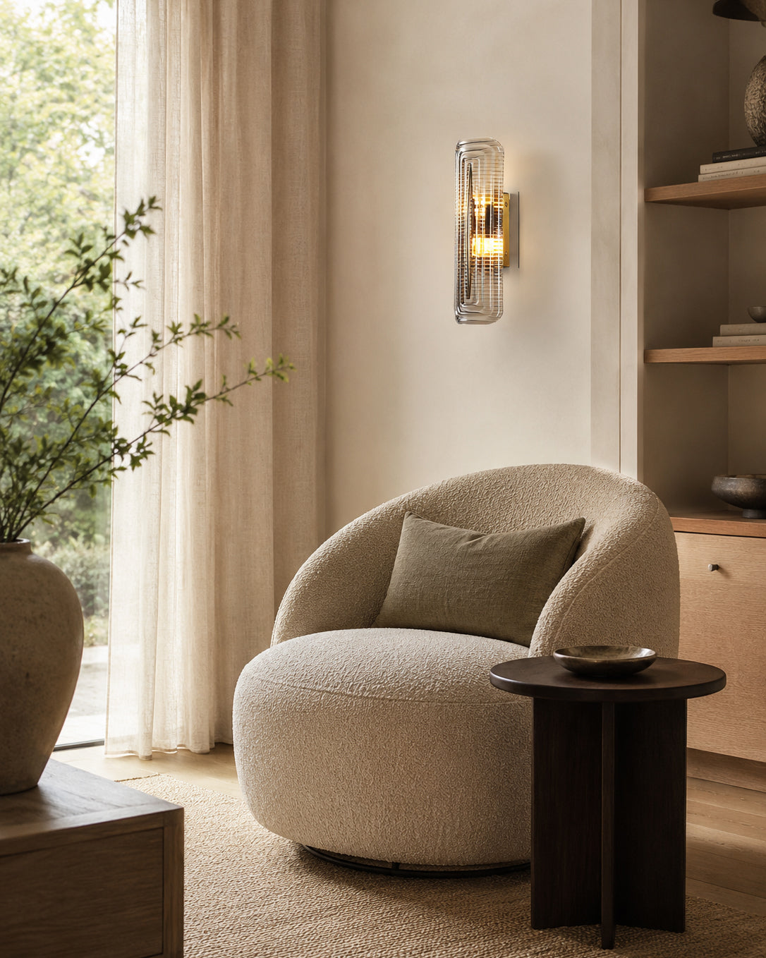 Astor Fluted Glass Wall Sconce