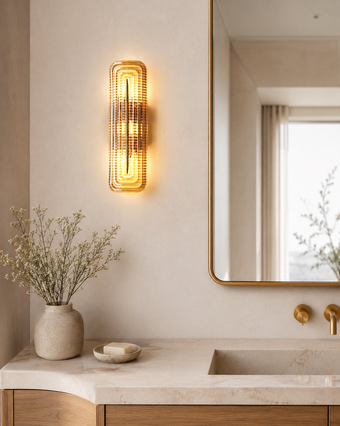 Astor Fluted Glass Wall Sconce