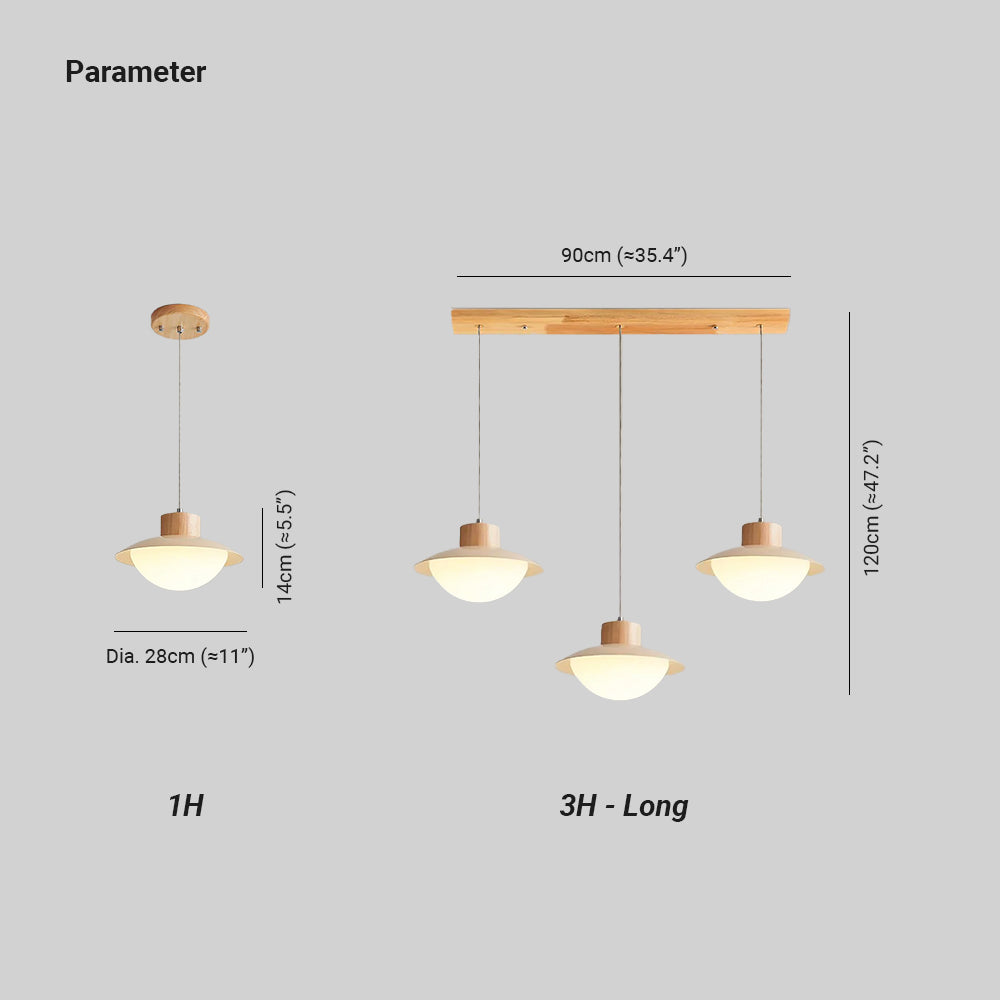 Wudolit Pendant Light Natural Wood