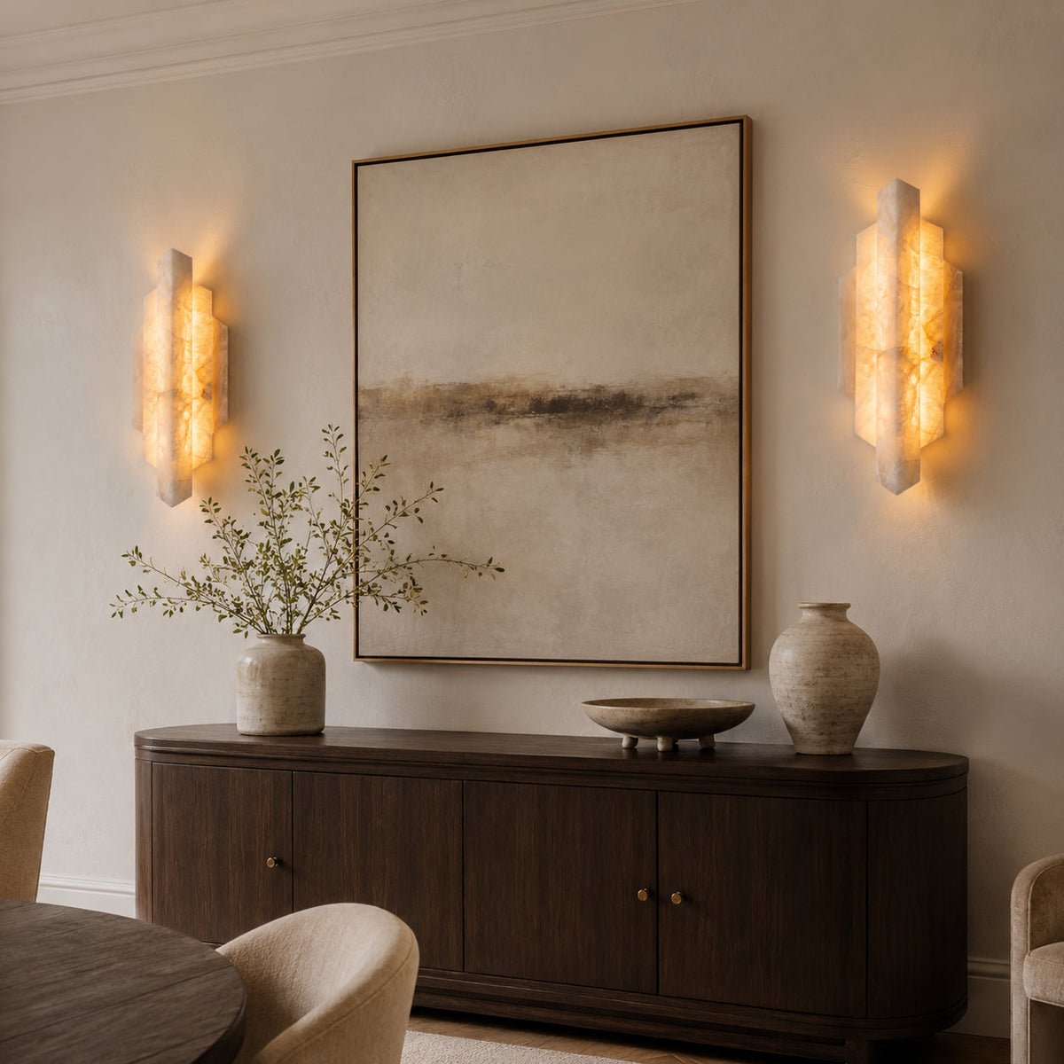 Deco Alabaster Wall Sconce