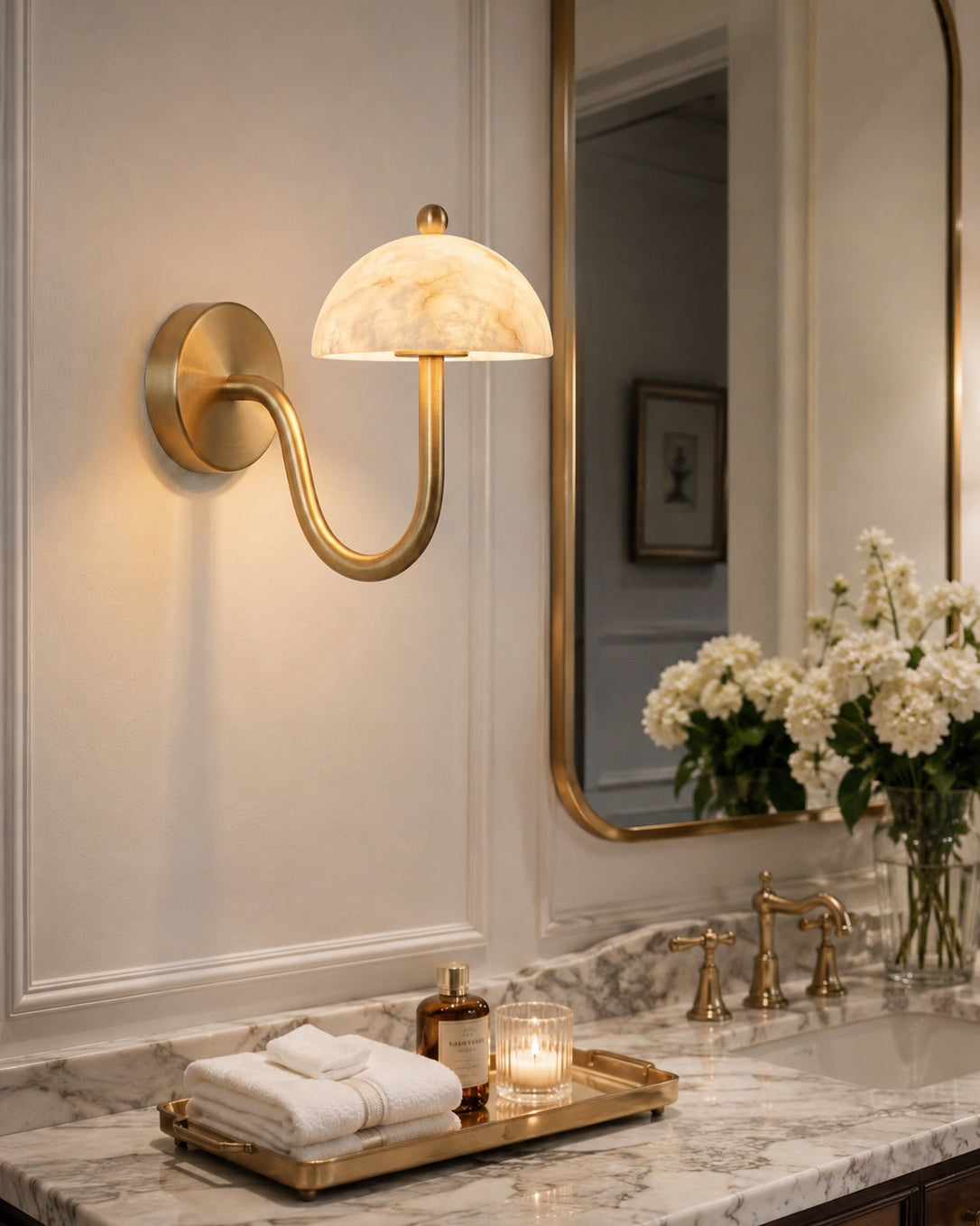 Avenoelle Alabaster Wall Sconce