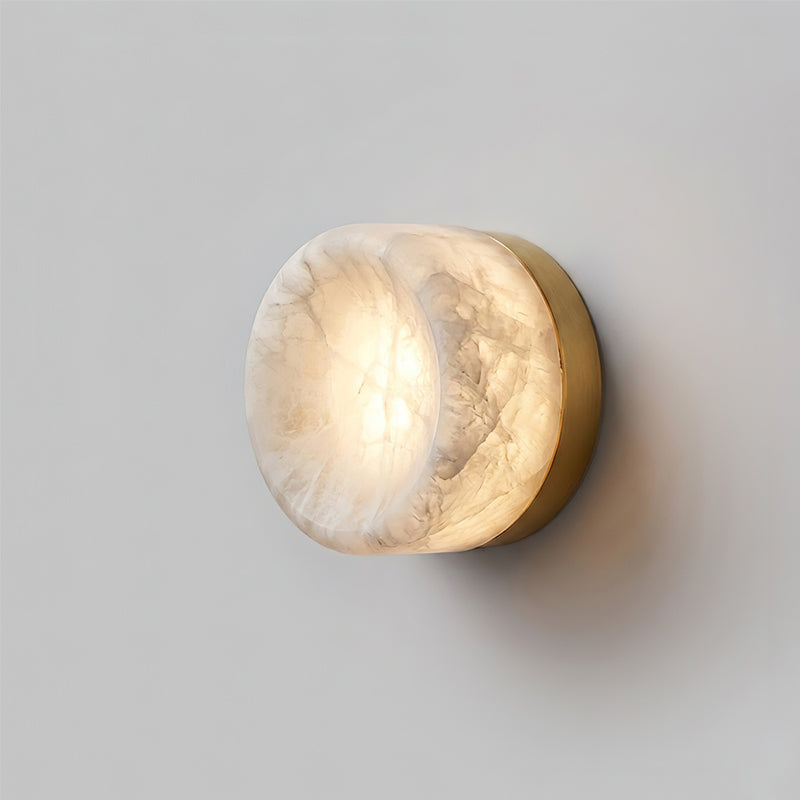 Opal Disc Alabaster Wall Sconce