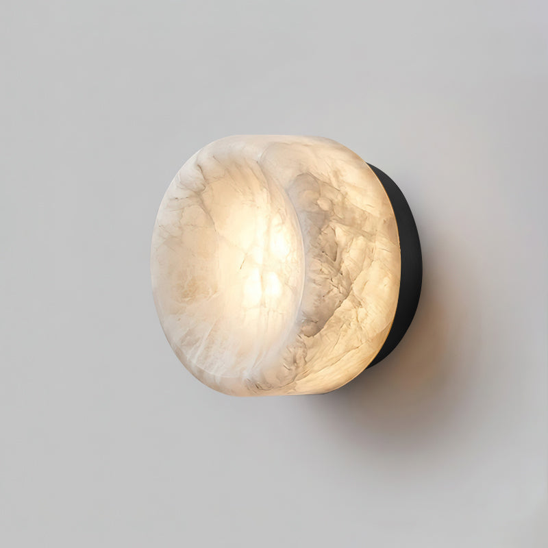 Opal Disc Alabaster Wall Sconce