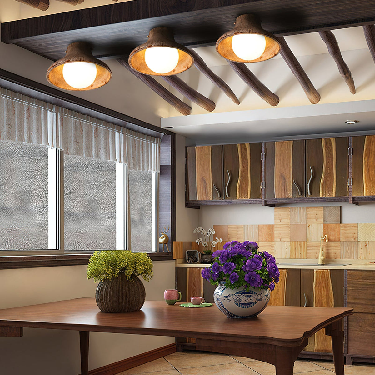 THE SYLAS Fluted Flush Mount