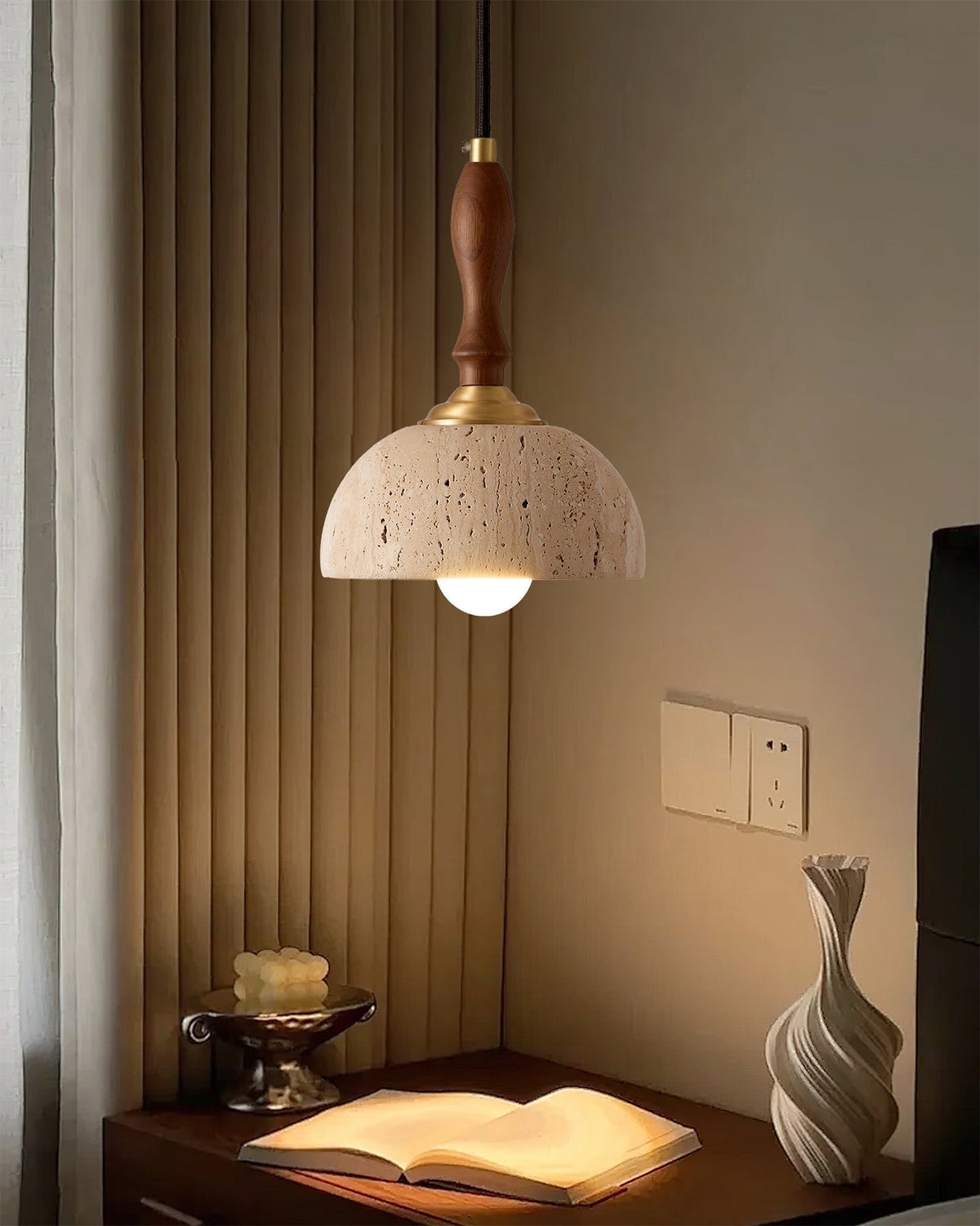 Seraraya Travertine Pendant Light