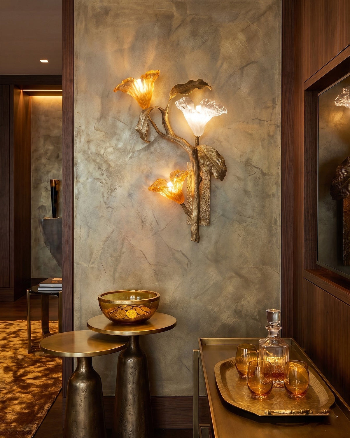 Orianaine Branch Brass Sconce