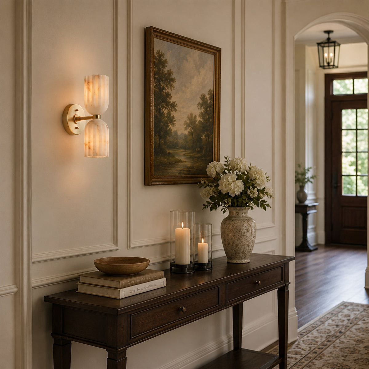 Amber Alabaster Wall Sconce