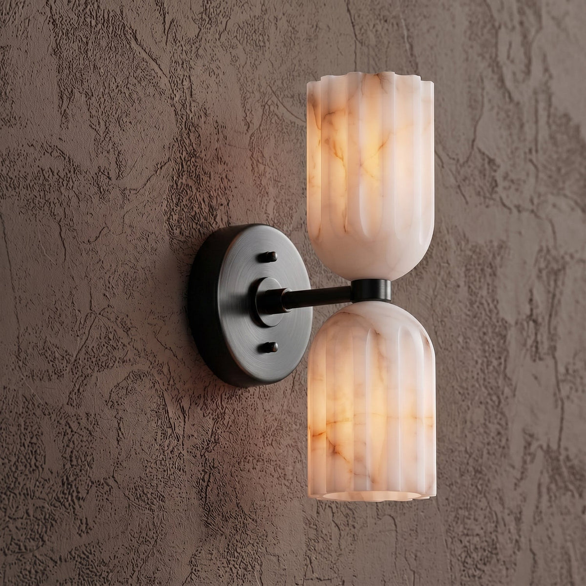 Amber Alabaster Wall Sconce