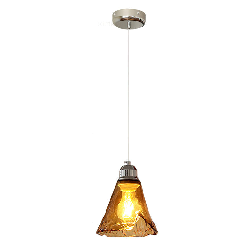 Amber Glass Pendant Light