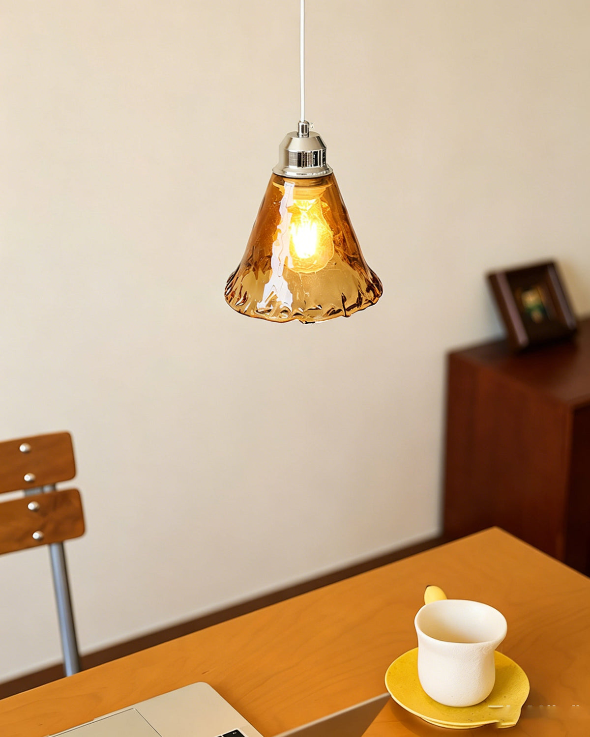 Amber Glass Pendant Light