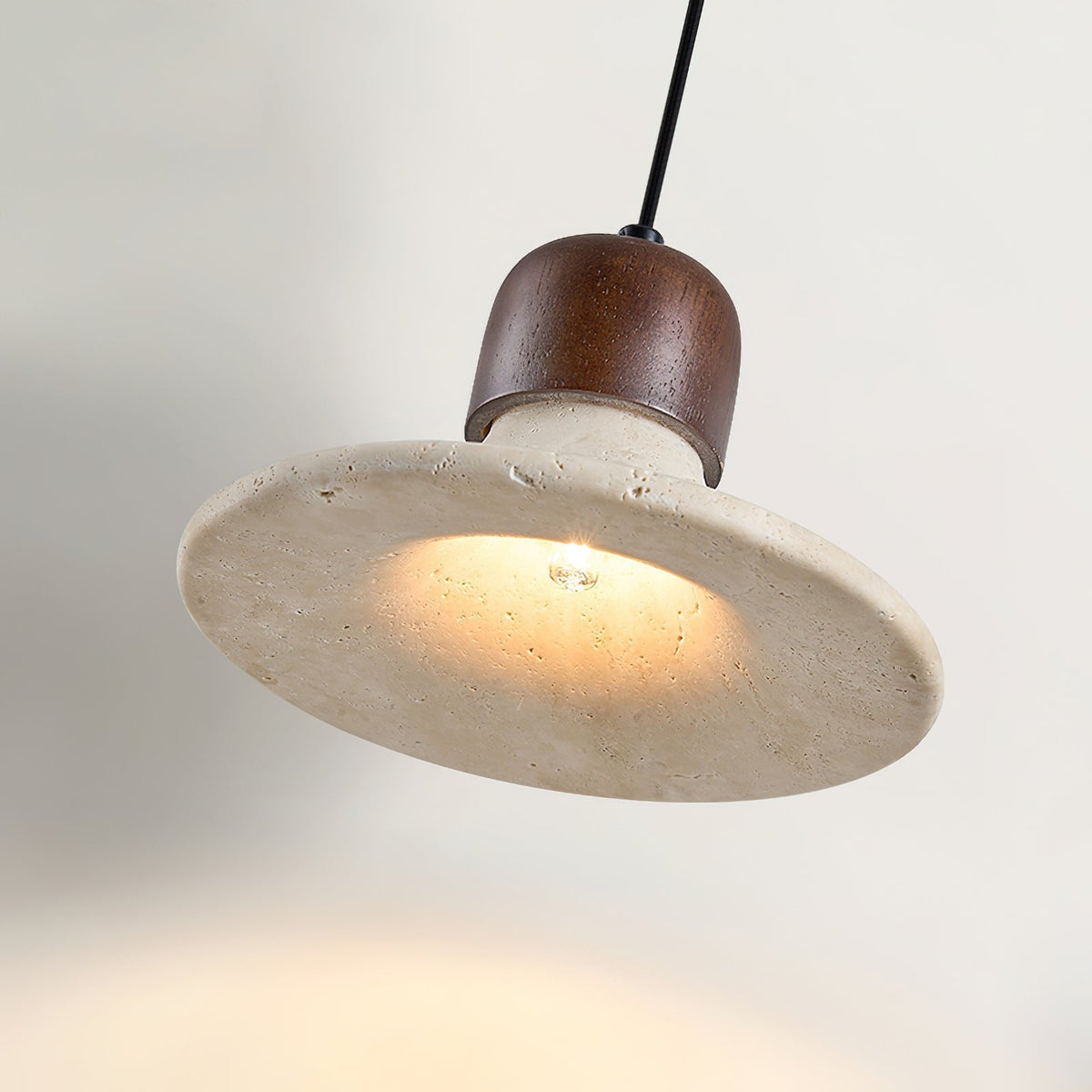 Serinise Pendant Light Trumpet Shape Travertine