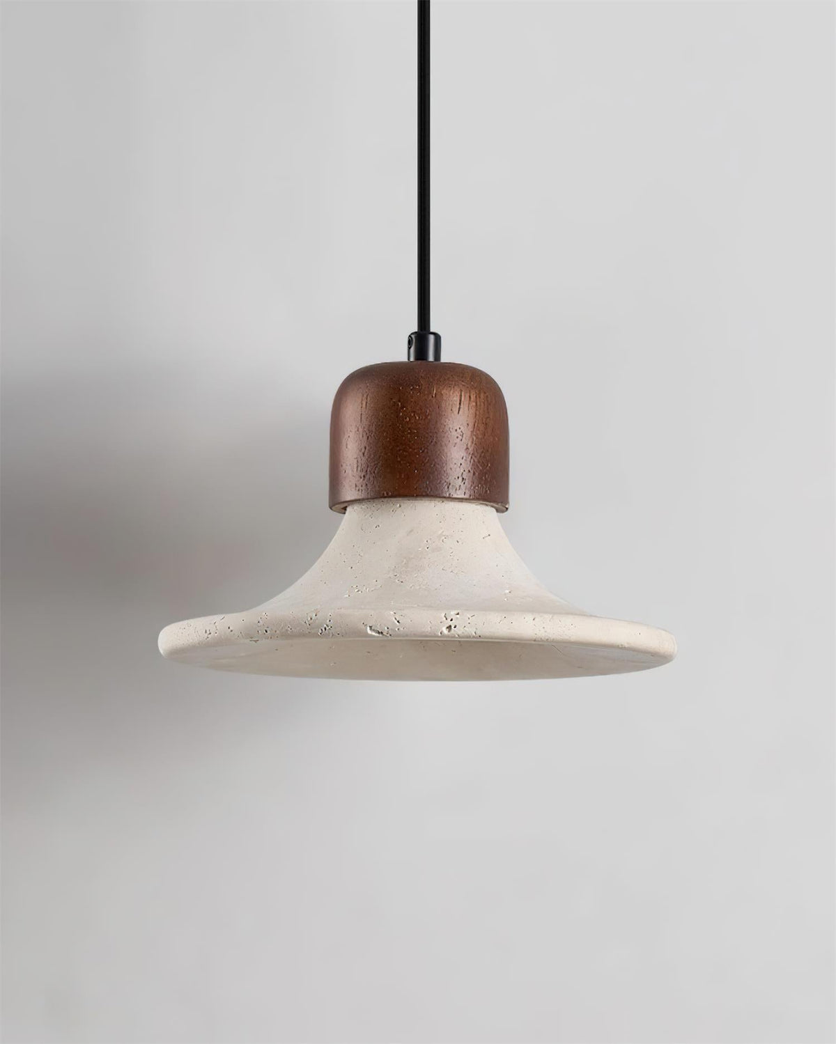 Serinise Pendant Light Trumpet Shape Travertine