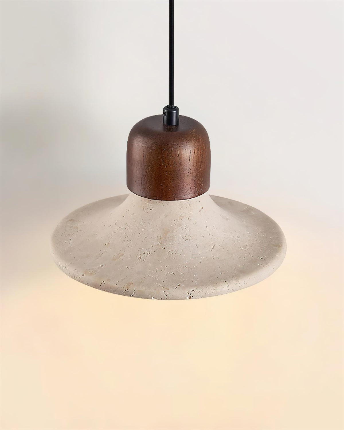 Serinise Pendant Light Trumpet Shape Travertine