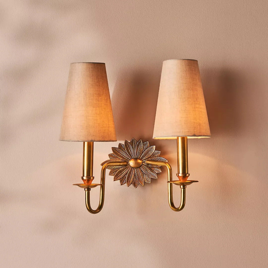 Sinumik Indoor Wall Lamp Floral Backplate Fabric