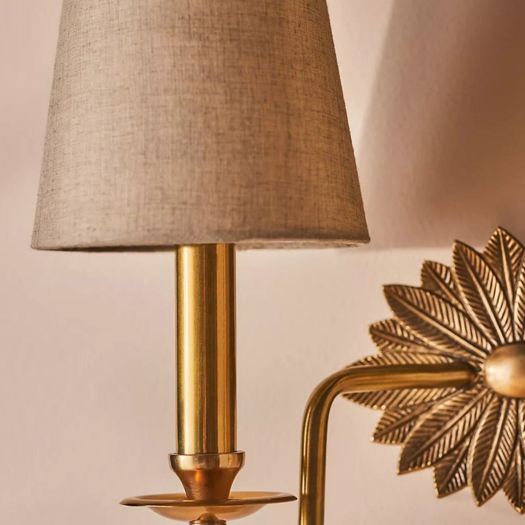 Sinumik Indoor Wall Lamp Floral Backplate Fabric