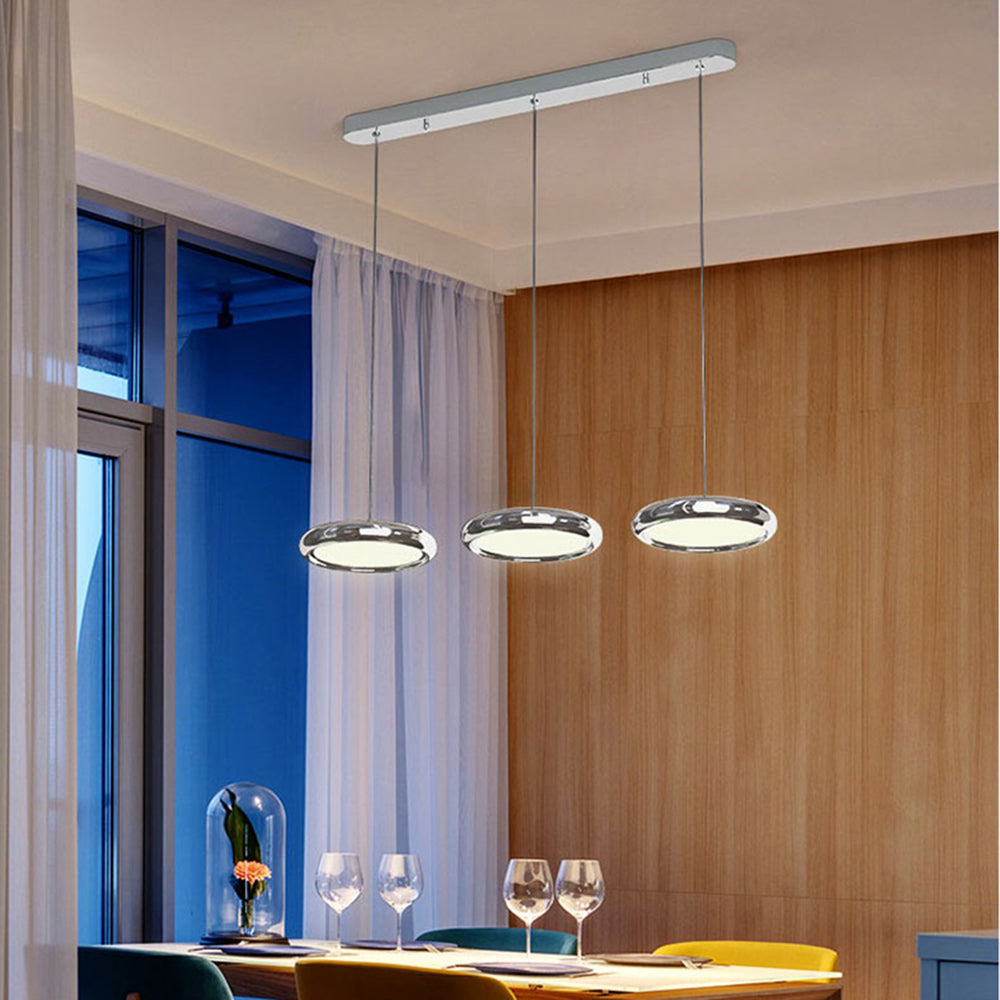 Mobimis Minimalist Circular Metal Pendant Light,Silver/Gold/Rose Gold