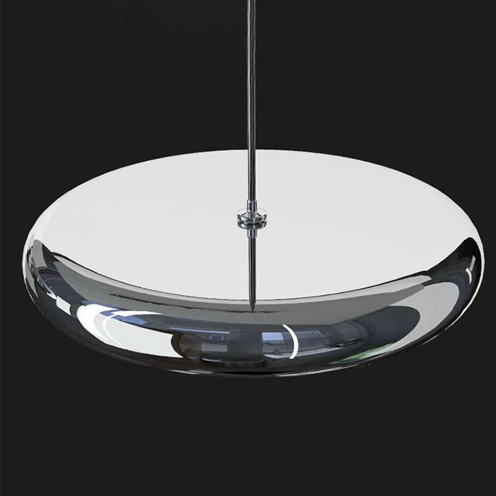 Mobimis Minimalist Circular Metal Pendant Light,Silver/Gold/Rose Gold