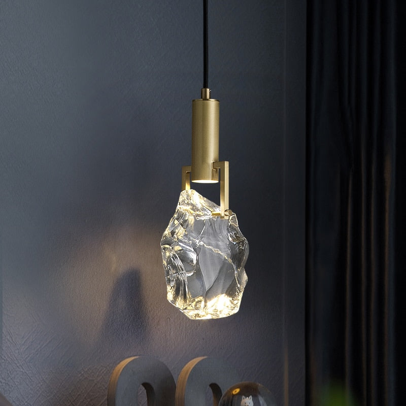 Elquin Pendant Light Crystal Cylindrical Shape-Neutral Decor